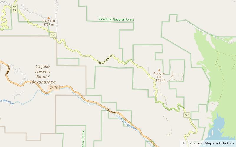 pine hills cleveland national forest location map