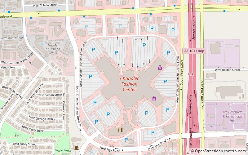 Chandler Fashion Center location map