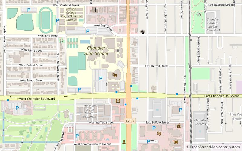 Chandler Center for the Arts location map
