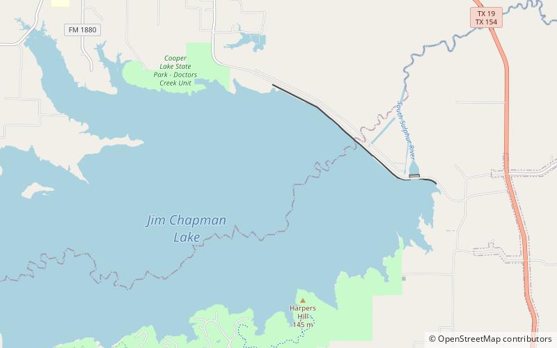 Jim Chapman Lake location map