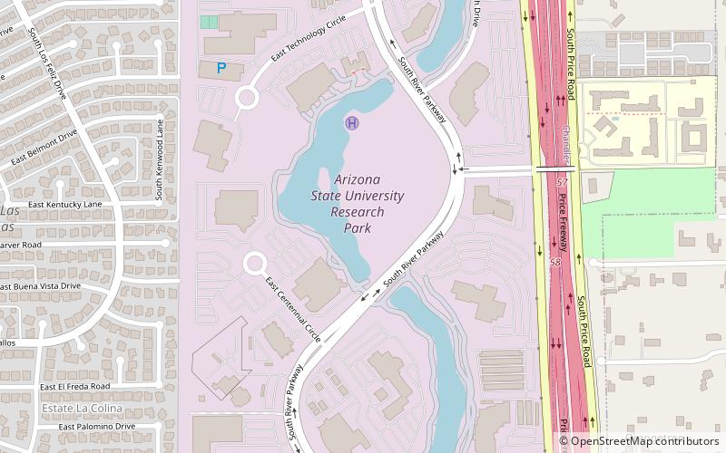 Arizona State University Research Park location map