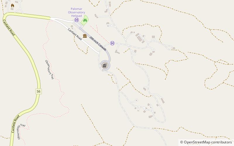 Observatoire Palomar location map