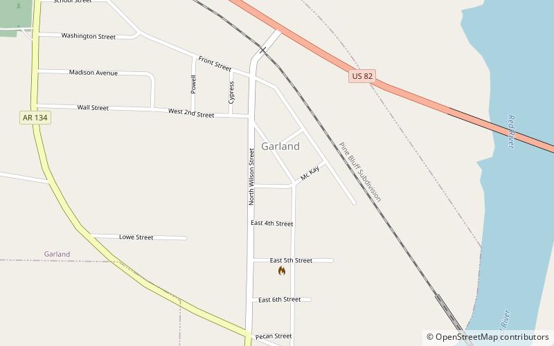 Garland location map