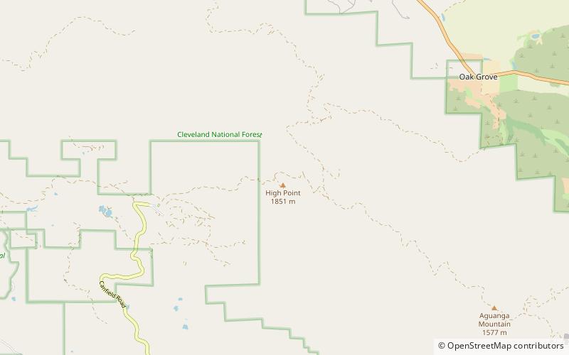 Palomar Mountain location map