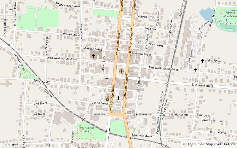Coweta County Courthouse location map