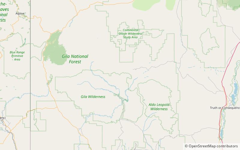 black mountain gila wilderness location map
