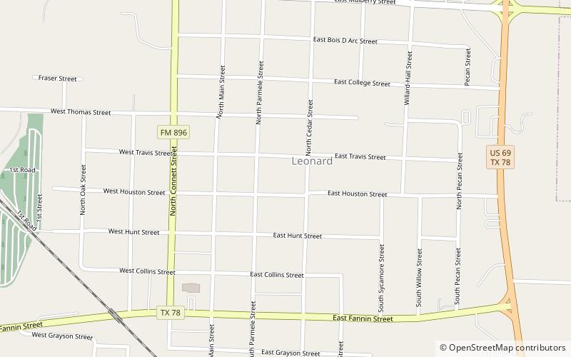 Leonard location map