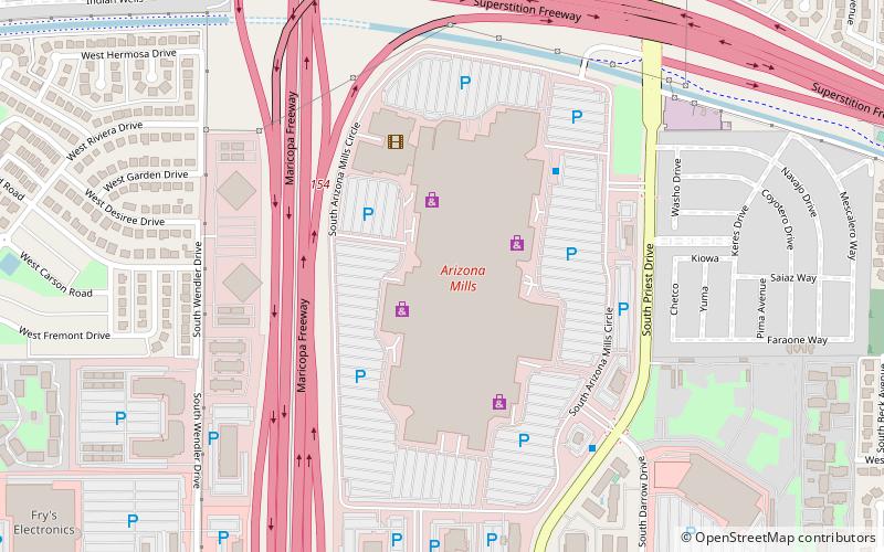 Arizona Mills location map