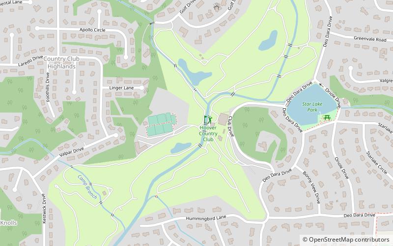 Hoover Country Club location map