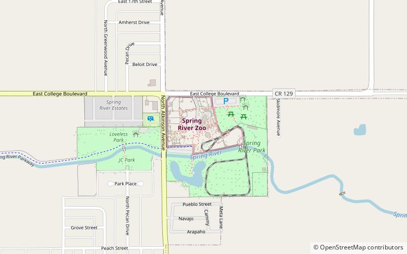 Spring River Park & Zoo location map