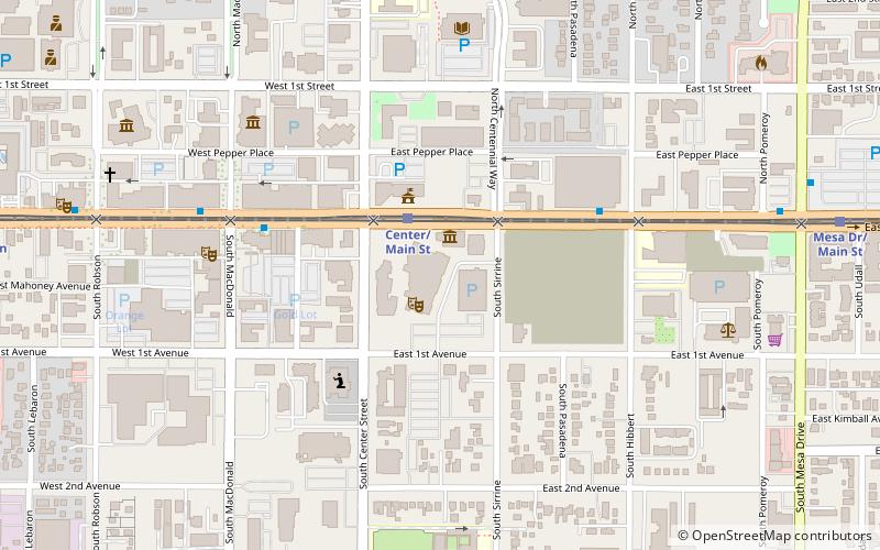 Mesa Arts Center location map