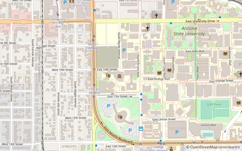 ASU Art Museum location map