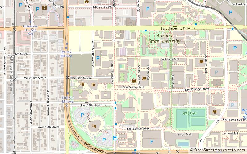 Secret Garden at Arizona State University location map