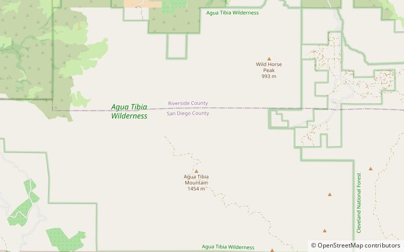 Agua Tibia Wilderness location map