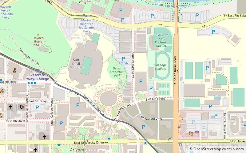 Arboretum at Arizona State University location map