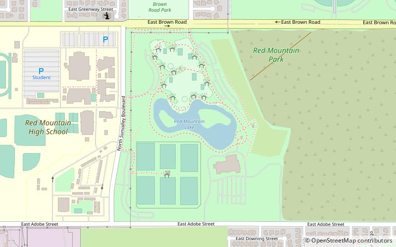 red mountain lake mesa location map