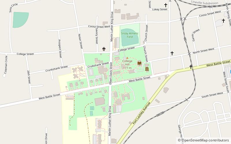 Talladega College location map