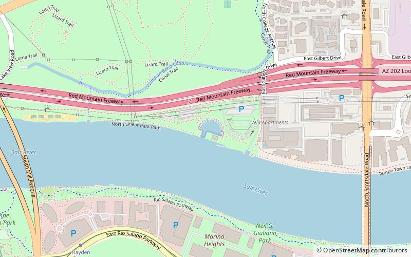 SRP Tempe Town Lake Marina location map