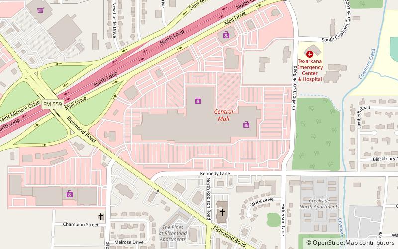 central mall texarkana location map