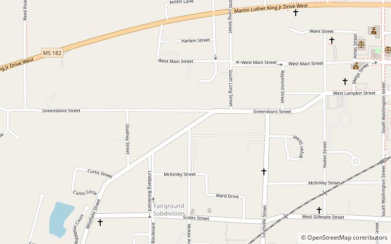 greensboro street historic district starkville location map