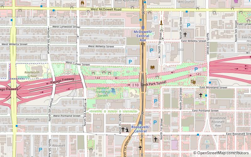 Papago Freeway Tunnel location map