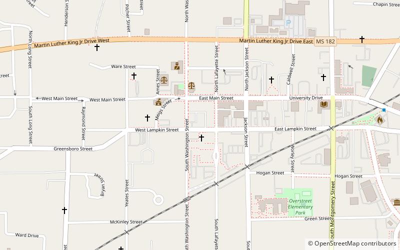 starkville city jail location map