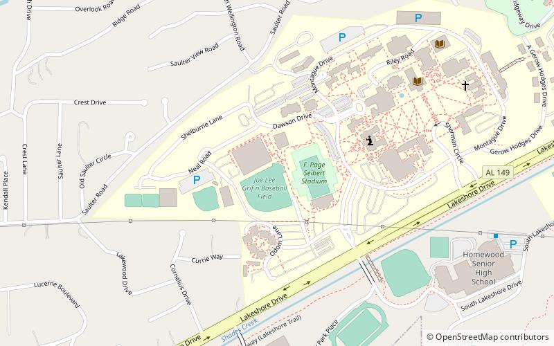 Joe Lee Griffin Stadium location map