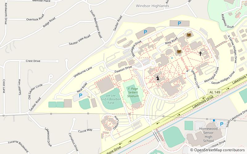 seibert hall birmingham location map