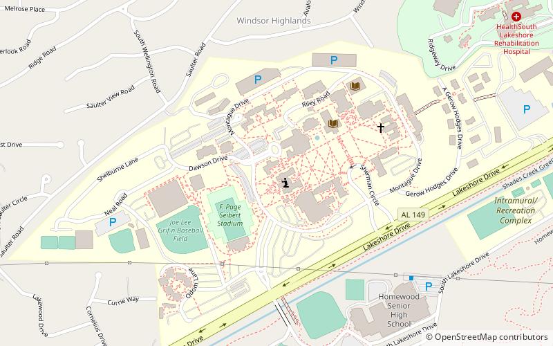 Université Samford location map