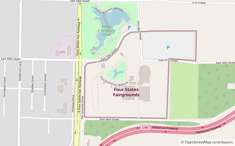 four states arena texarkana location map