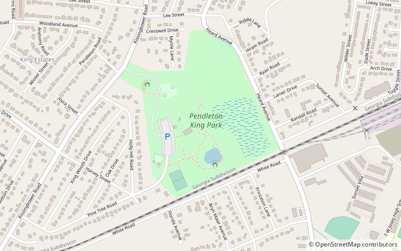Pendleton King Park location map