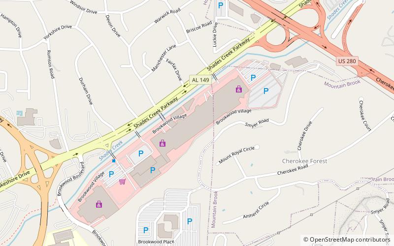 brookwood village birmingham location map