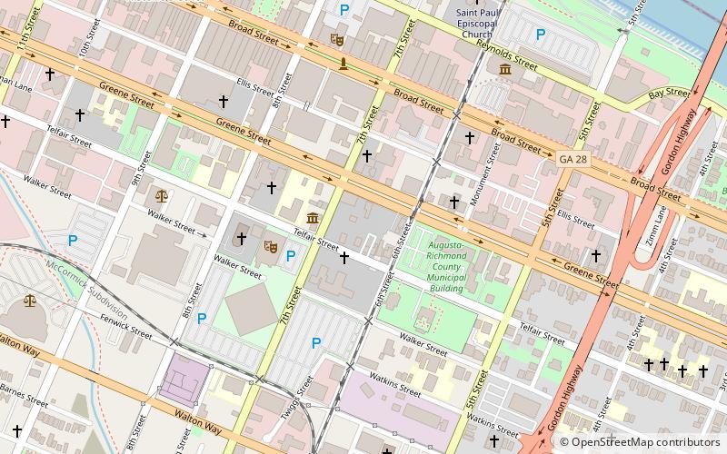 Augusta Downtown Historic District location map