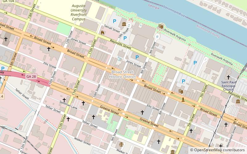 Broad Street Historic District location map