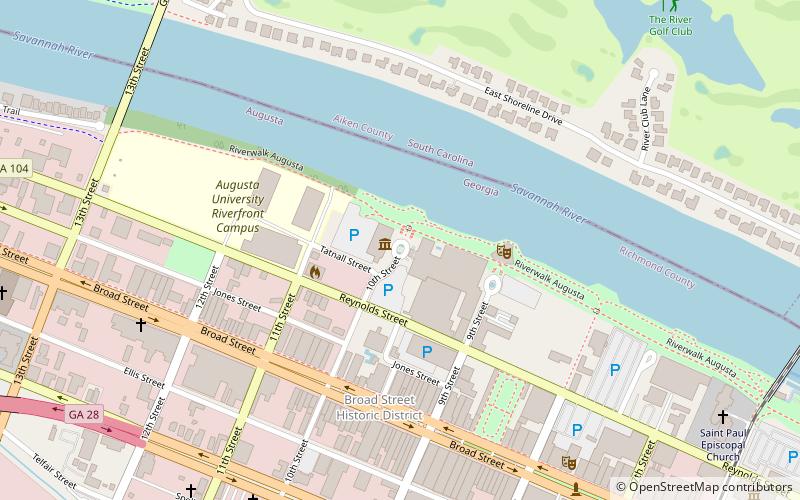 Augusta Riverwalk location map