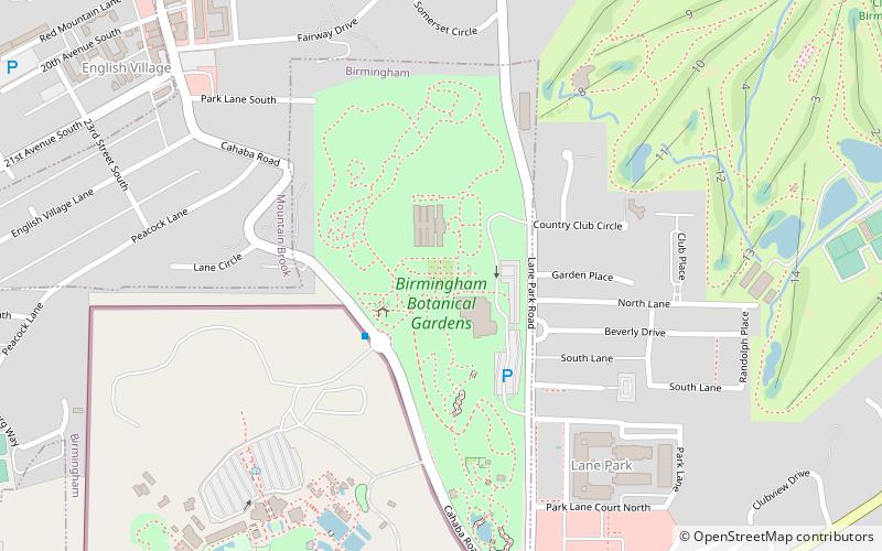 Birmingham Botanical Gardens location map