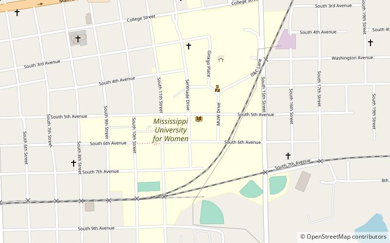 Mississippi University for Women location map