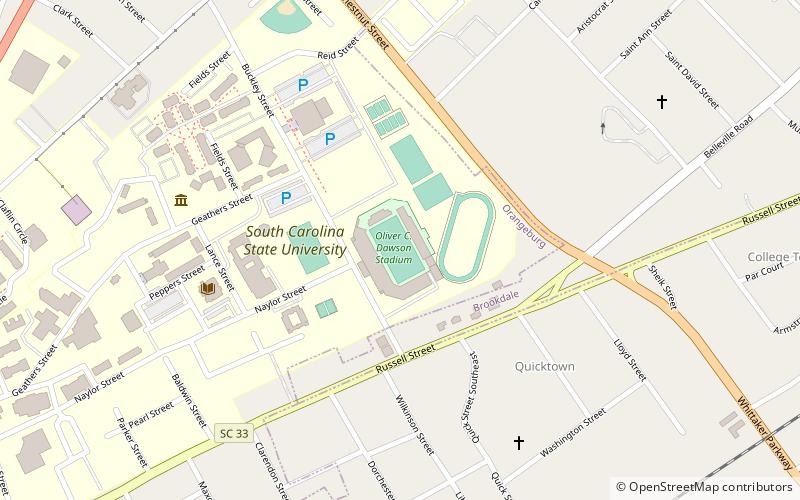 Oliver C. Dawson Stadium location map