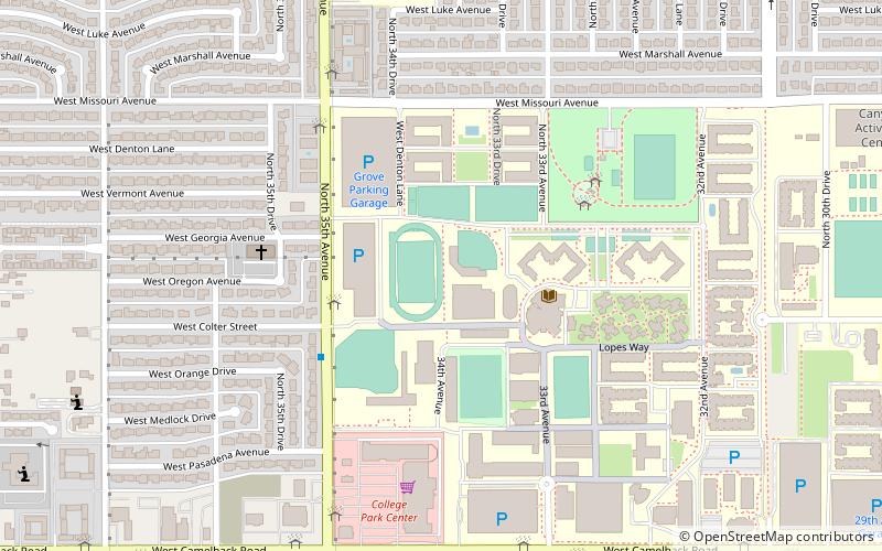 GCU Stadium location map