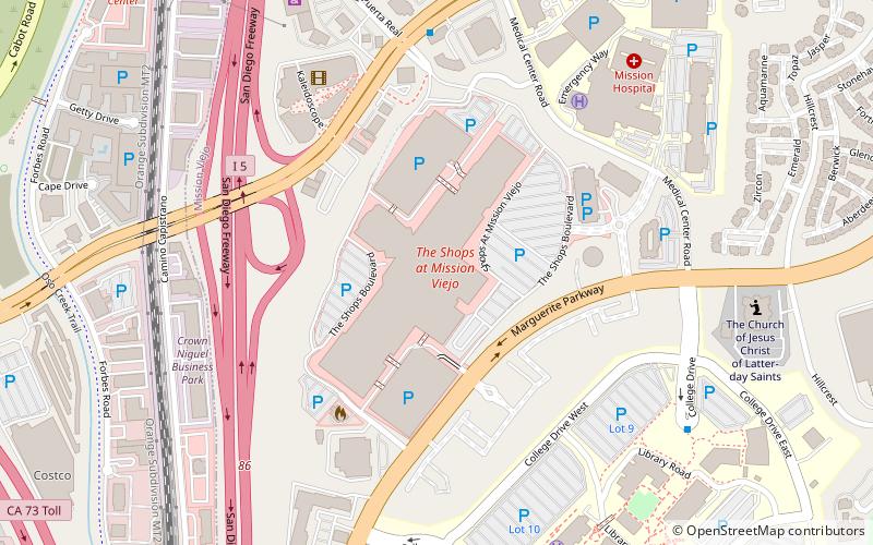The Shops at Mission Viejo location map