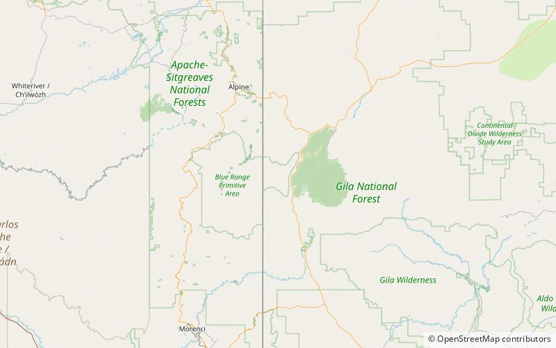 Blue Range Wilderness location map