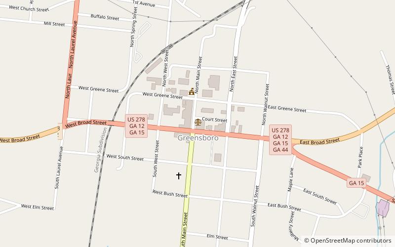 Greene County Courthouse location map