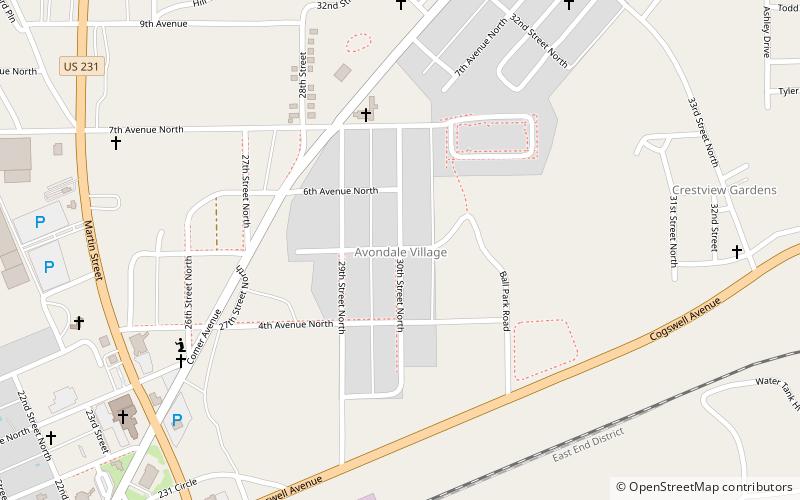 Avondale Mill Historic District location map