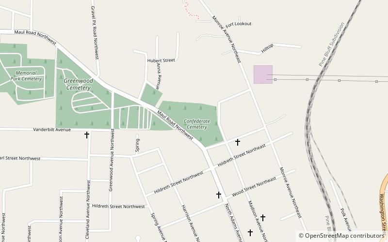 Oakland Cemetery location map