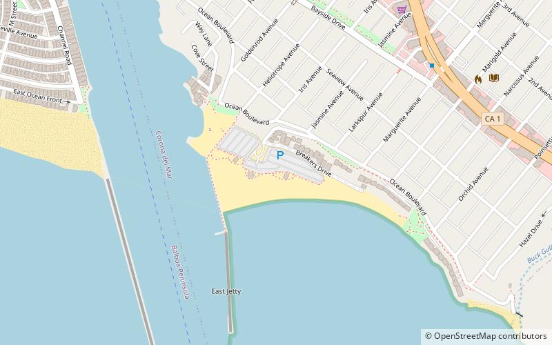 Corona del Mar State Beach location map