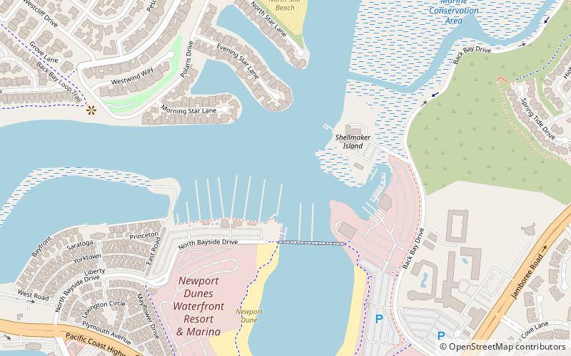 Newport Back Bay location map