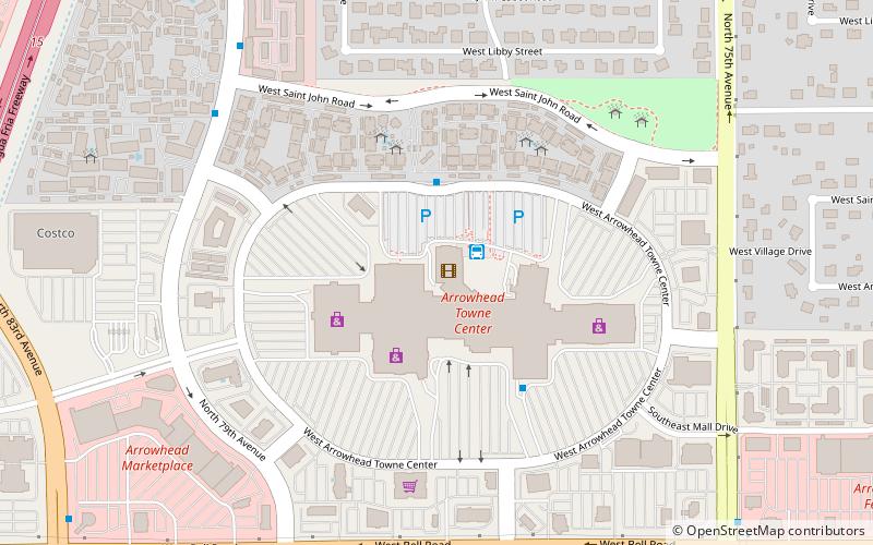 arrowhead towne center glendale location map