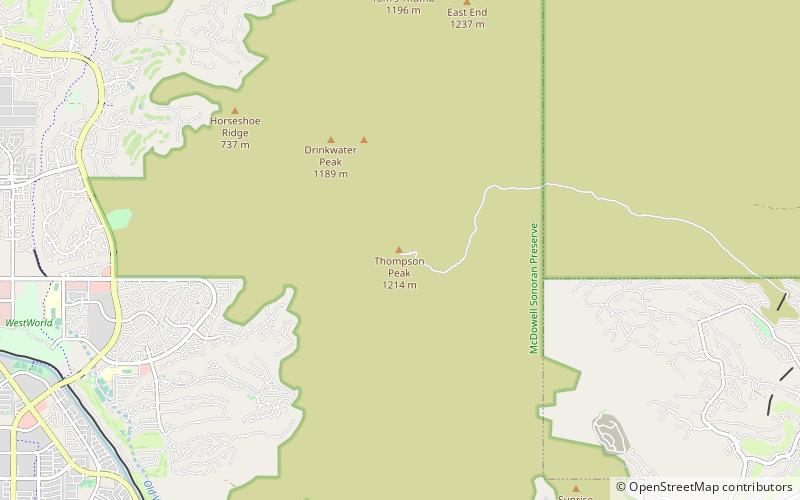 Thompson Peak location map