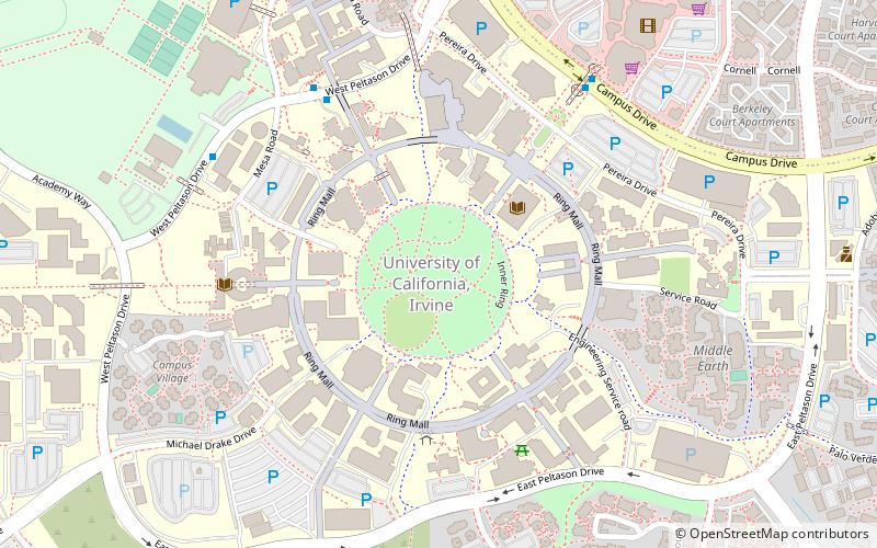 Campus of the University of California location map
