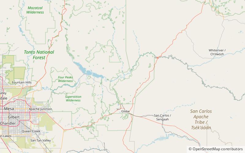 Salt River Canyon Wilderness location map